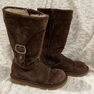 UGG Australia Cargo III 3 Tall Boots Brown Buckle Side Zipper size 5 Style #5132